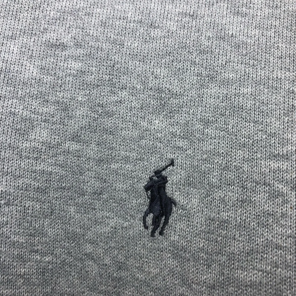 Polo Ralph Lauren Cotton Gray Embroidery Pony‎ 1/4 Zipper Pull Over Sweater XL